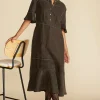 Adaline Embroidered Cupro Dress