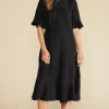 Adaline Embroidered Cupro Dress