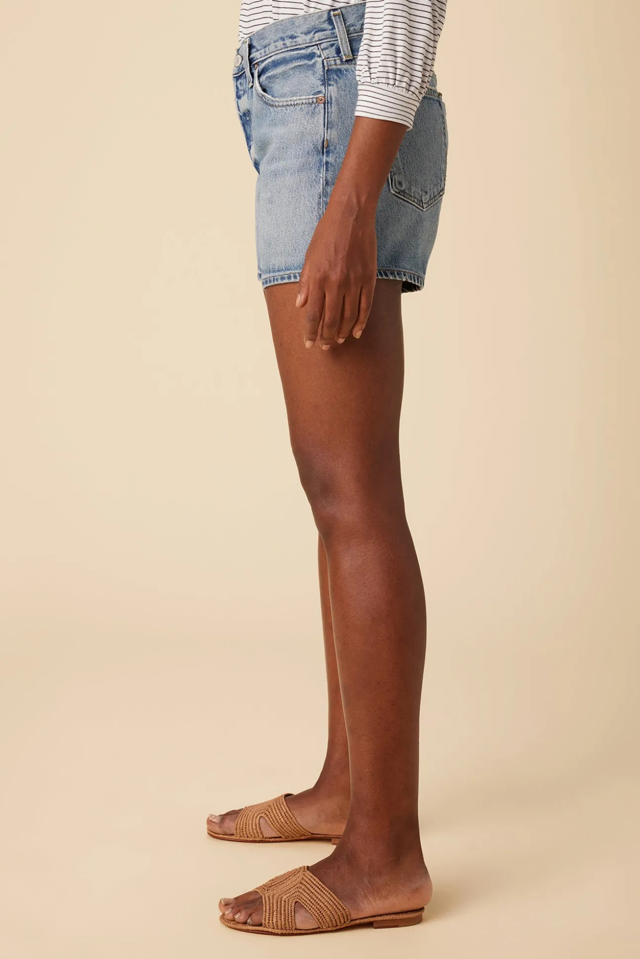 AGOLDE Parker Long Denim Short