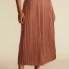 Blaze Pleated Recycled Sateen Skirt
