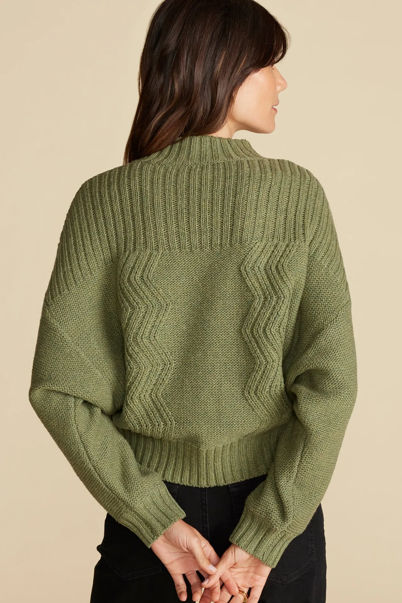 Cameryn Cable Knit Wool Sweater