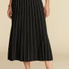 Cerise Metallic Knit Midi Skirt