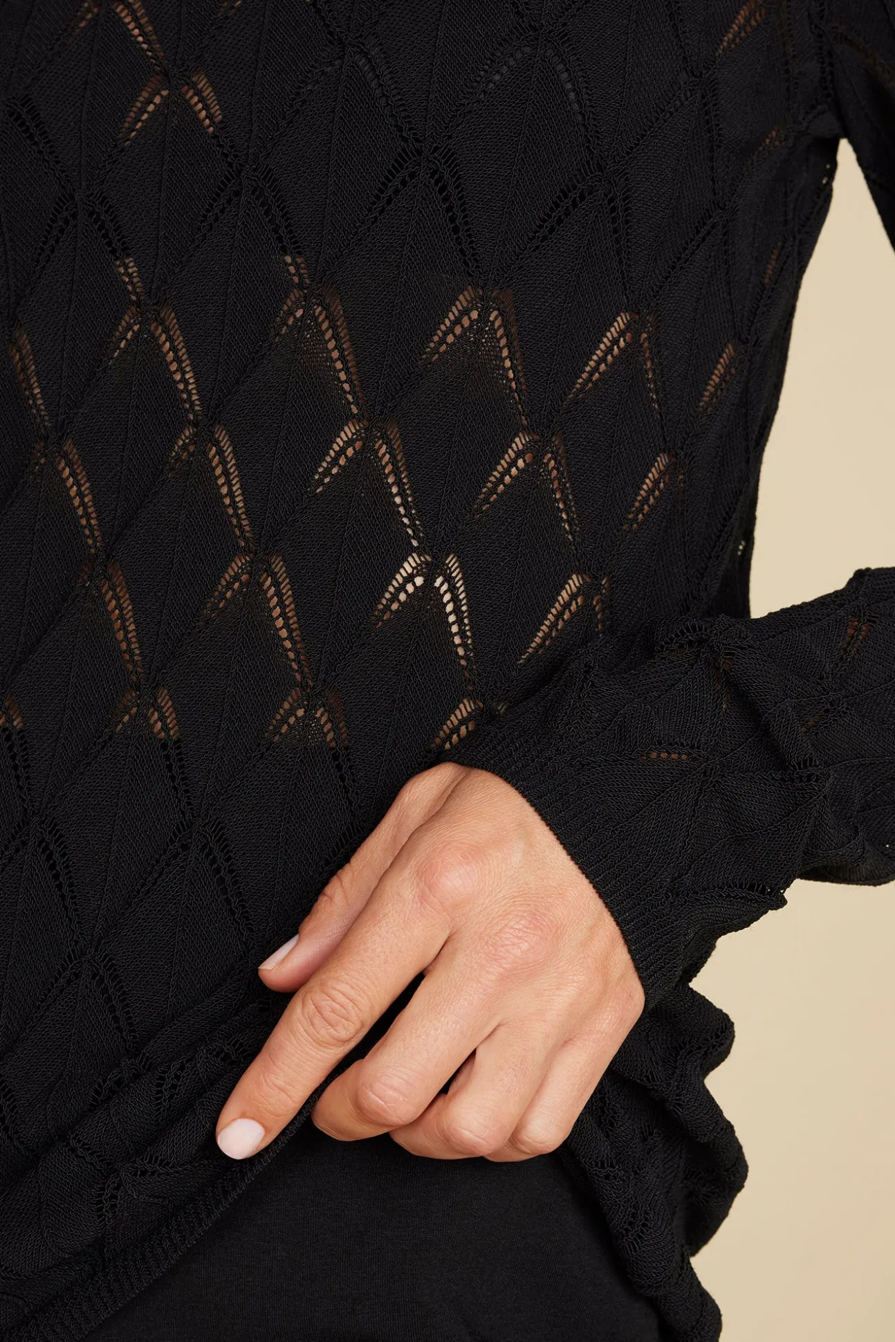 Chaney Diamond Pointelle Top