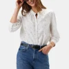 Charlotte Organic Cotton Eyelet Blouse