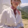 Charlotte Ruffled Recycled Sateen Blouse