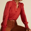 Charlotte Ruffled Recycled Sateen Blouse