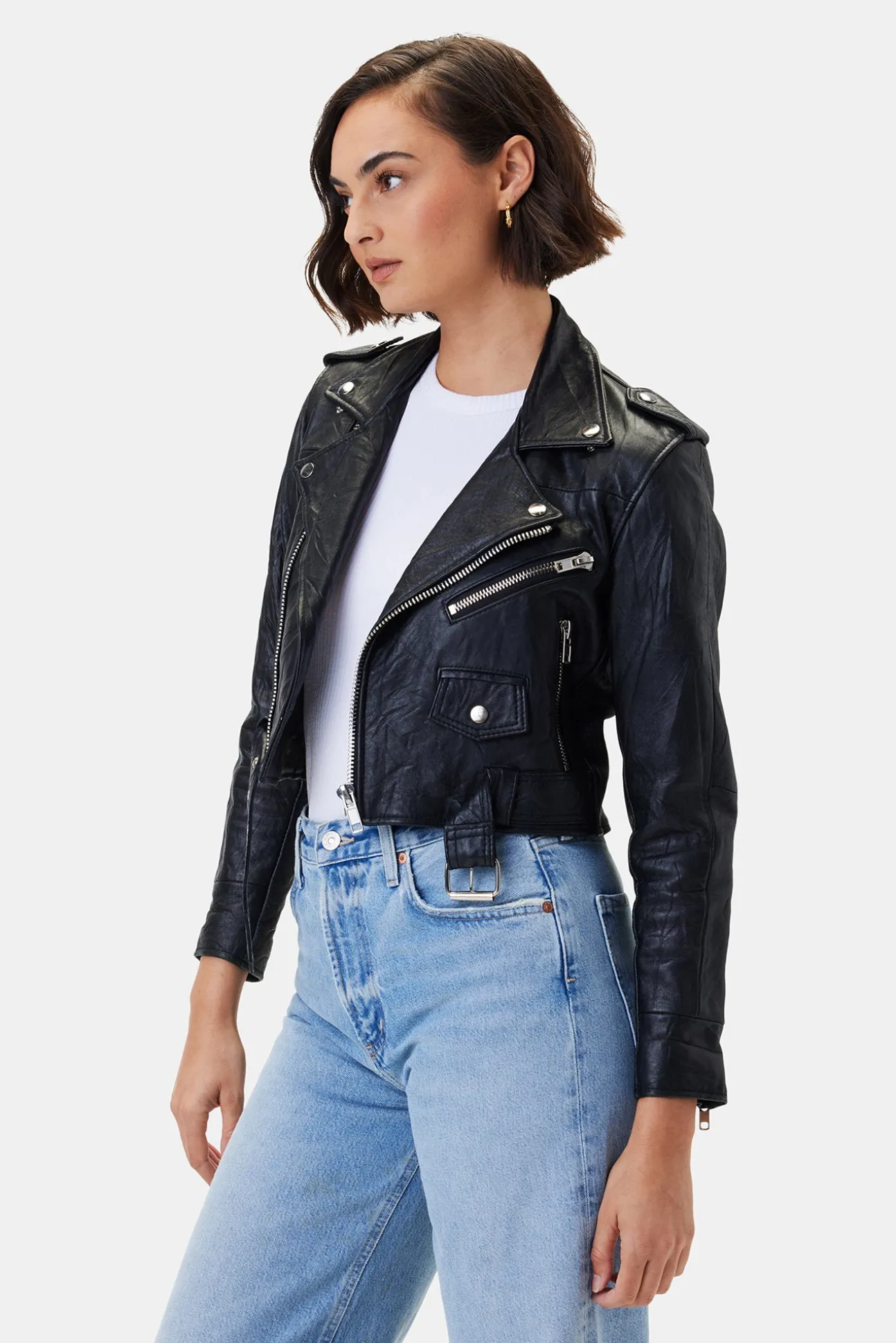 Deadwood Joan Leather Biker Jacket