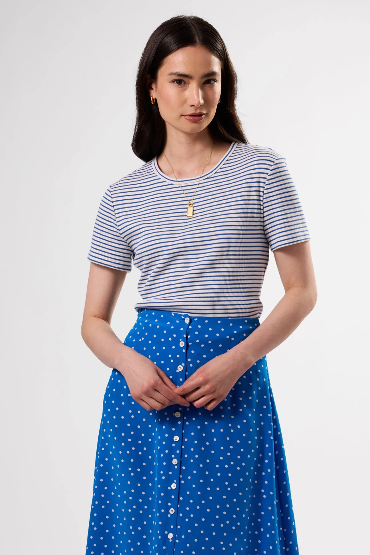 Eleanor Organic Cotton Modal Rib Tee