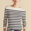 Fran Boatneck Striped Cashmere Sweater