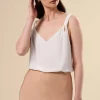 Twist Strap Washable Silk Tank