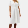 Violette Organic Cotton Eyelet Dress
